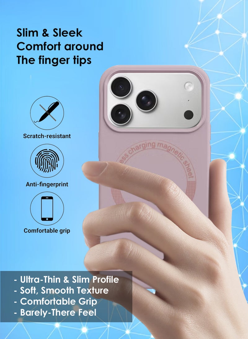 جراب ماج سيف من السيليكون لهاتف أبل آيفون 17 برو، غطاء خلفي ناعم هجين للغاية متوافق مع ماج سيف، حماية للكاميرا، جراب ممتص للصدمات لهاتف أبل آيفون 17 برو - Image 3